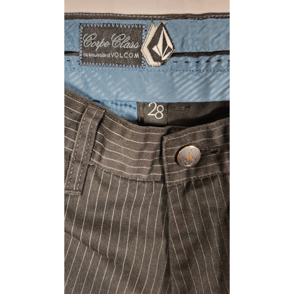 Lot 3 Y2K Volcom Stone Mens Shorts Skater Emo Pinstripe Khaki Size 28 & 30 0029 - Picture 5 of 11